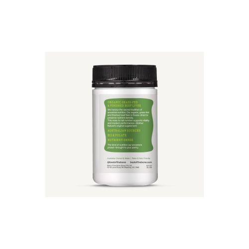 Best of the Bone Certified Organic Grass Fed Beef Liver 180 Capsules