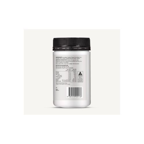 Best of the Bone Certified Organic Grass Fed Beef Liver 180 Capsules