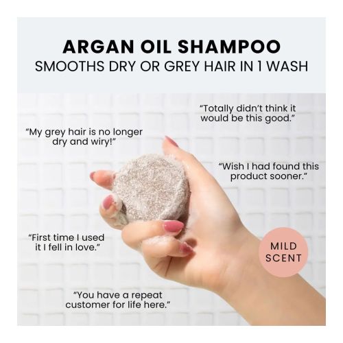 Cooki Haircare Argan Oil Shampoo Bar 65g Tin
