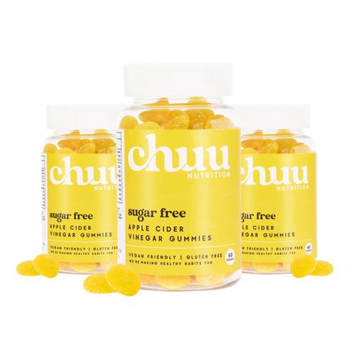 Chuu Nutrition Apple Cider Vinegar Gummies Sugar Free 60 pcs 3 pack