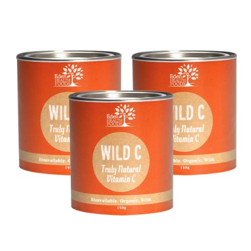 Eden Health Foods Wild C Truly Natural Vitamin C Powder 150g triple pack