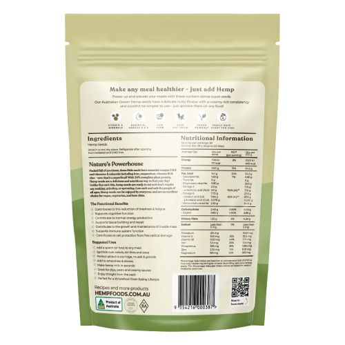 Hemp Foods Australia Australian Hemp Seeds Hulled 800g