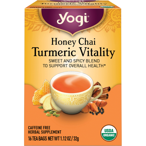 Yogi Tea Herbal Tea Bags Honey Chai Turmeric Vitality 16pk