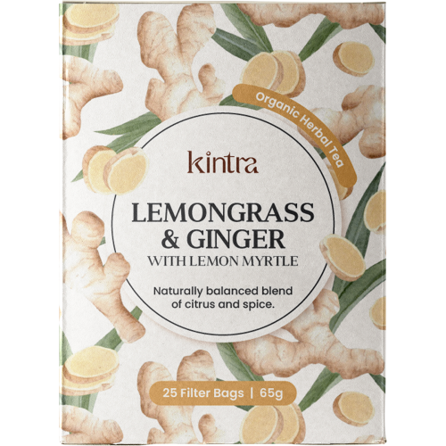 Kintra Blends Herbal Tea Bags Lemongrass & Ginger with Lemon Myrtle 25 pack