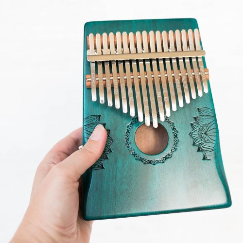 Hluru Kalimba 17 Key Hollow in C Major Blue Engraved