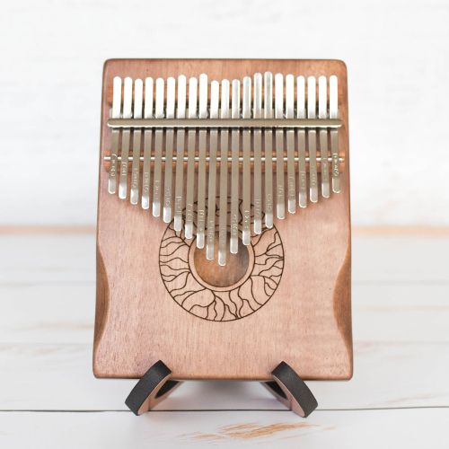 Hluru Kalimba 21 Key Hollow in C Major Brown Engraved