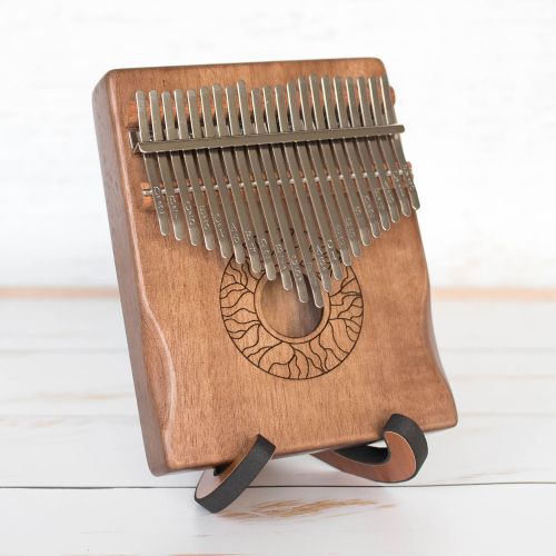 Hluru Kalimba 21 Key Hollow in C Major Brown Engraved