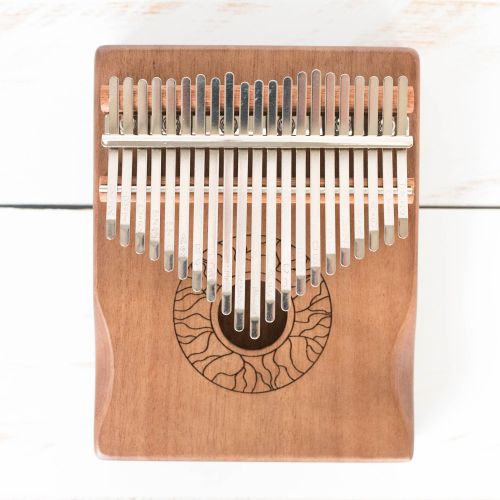Hluru Kalimba 21 Key Hollow in C Major Brown Engraved