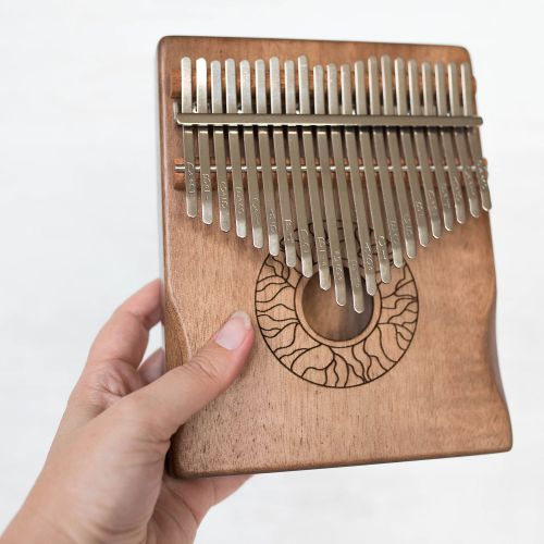 Hluru Kalimba 21 Key Hollow in C Major Brown Engraved