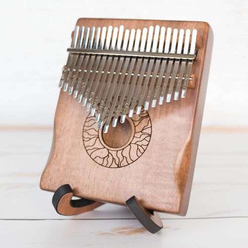 Hluru Kalimba 21 Key Hollow in C Major Brown Engraved
