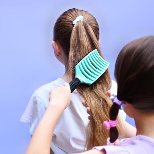 No Nasties Hair Detangler Brush in Aqua