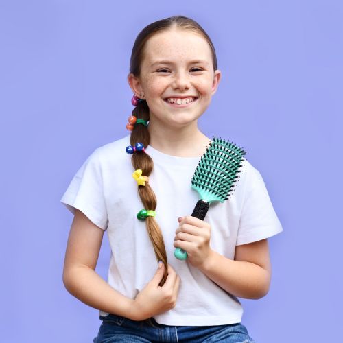 No Nasties Hair Detangler Brush in Aqua