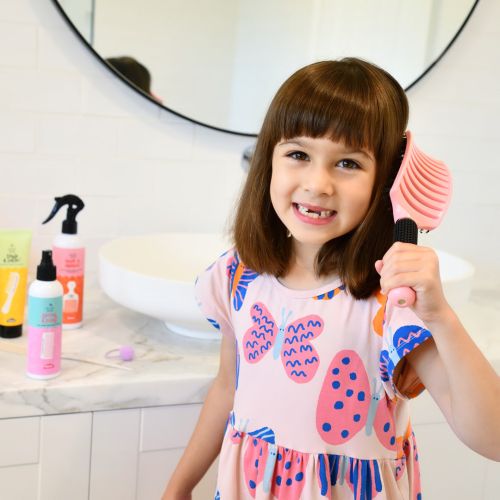 No Nasties Hair Detangler Brush in Pink