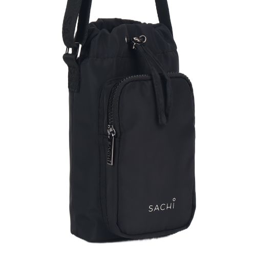 Sachi Crossbody Lite Insulated Water Bottle Bag Black