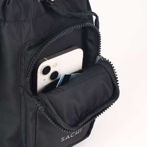 Sachi Crossbody Lite Insulated Water Bottle Bag Black
