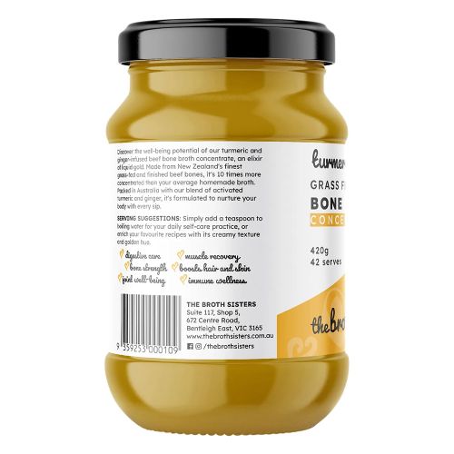 The Broth Sisters Beef Bone Broth Concentrate Turmeric & Ginger 420g