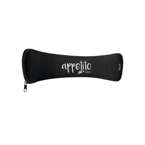 APPETITO 6 PIECE STAINLESS STEEL TRAVELLER'S CUTLERY SET - BLACK