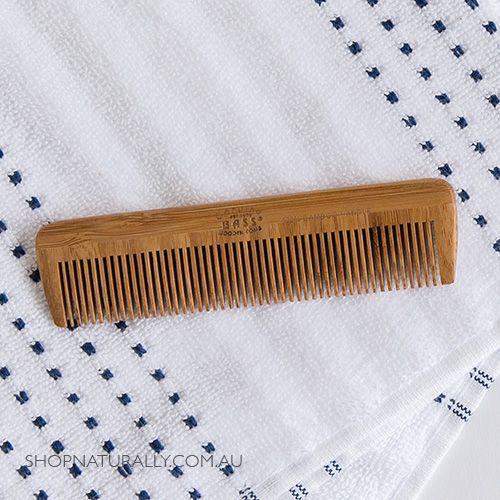 Bass Brushes Bamboo Wood Comb Pocket Size Fine Tooth