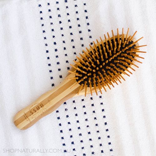 Bass Brushes Bamboo Wood Hair Brush Small Oval