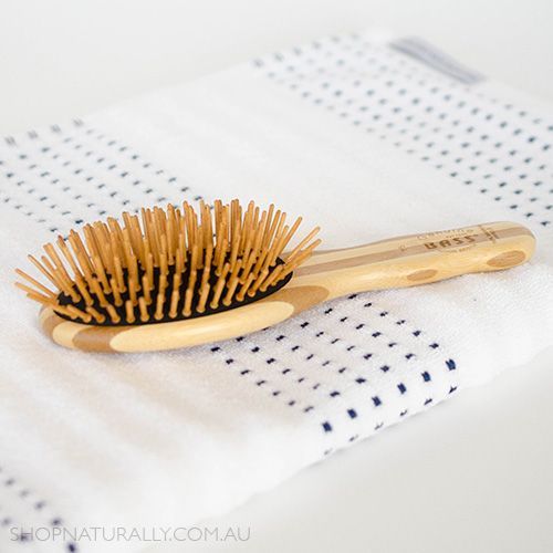 Bass Brushes Bamboo Wood Hair Brush Small Oval