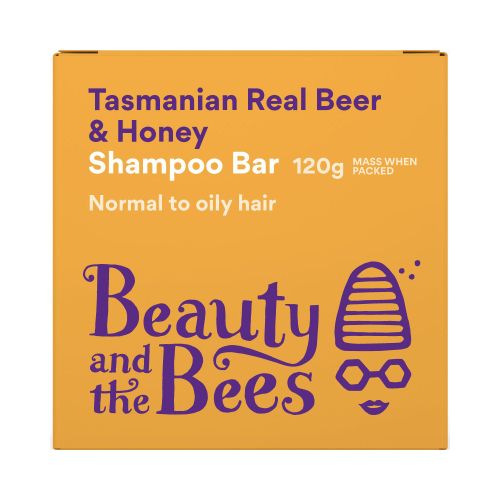 Beauty and the Bees Shampoo Bar Tasmanian Real Beer with Ginger, Cinnamon & Nutmeg 120g