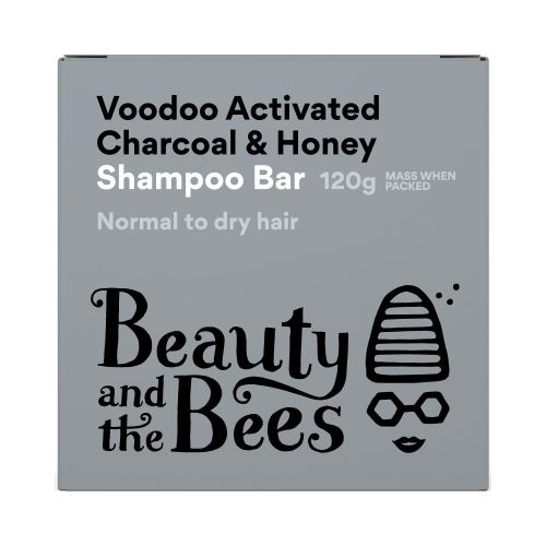 Beauty and the Bees Shampoo Bar Voodoo Activated Charcoal with Licorice & Mint 120g