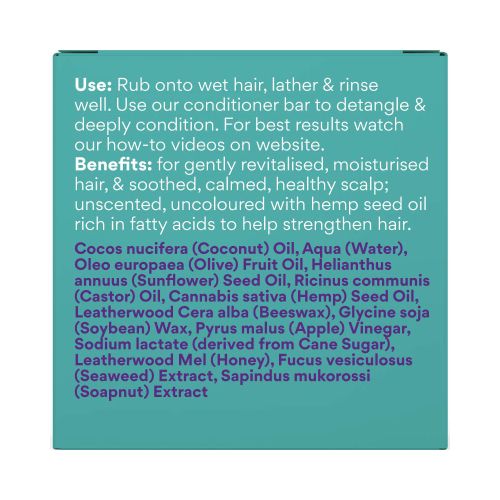Beauty and the Bees Shampoo Bar Hemp Seed Oil 120g