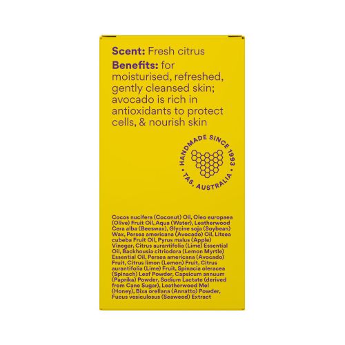 Beauty and the Bees Soap Bar Fresh Avocado, Lemon & Lime 120g