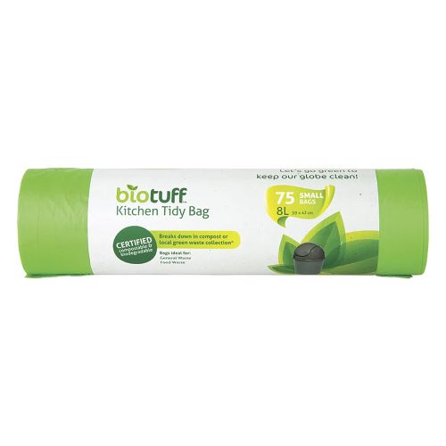 BioTuff Compostable Garbage Bags 8 litres - 75 pack
