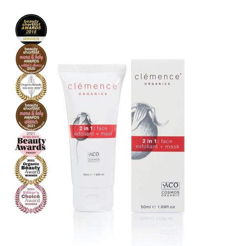 Clemence Organics 2 in 1 Face Exfoliant & Mask 50ml