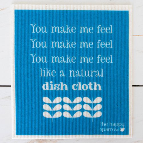 The Happy Sparrow Compostable Dish Cloth Song Puns 12 Pack