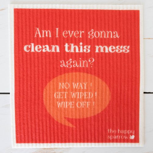 The Happy Sparrow Compostable Dish Cloth Song Puns 12 Pack