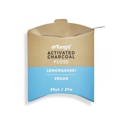 Dr Tung's Vegan Smart Floss with activated charcoal 27m