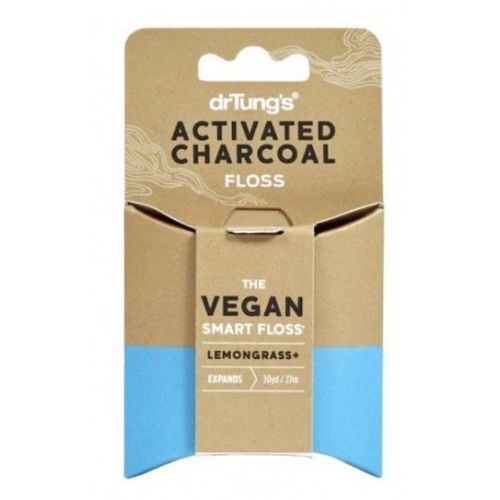 Dr Tung's Vegan Smart Floss with activated charcoal 27m