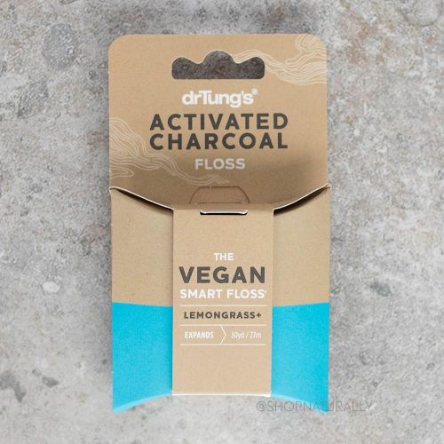 Dr Tung's Vegan Smart Floss with activated charcoal 27m