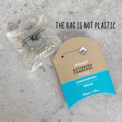 Dr Tung's Vegan Smart Floss with activated charcoal 27m