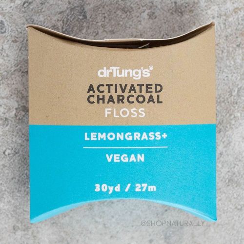 Dr Tung's Vegan Smart Floss with activated charcoal 27m