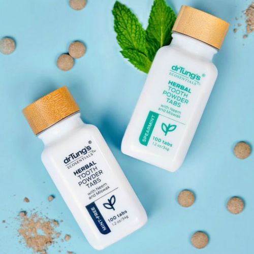 Dr Tung's Herbal Tooth Powder Tabs 100 tablets Mint Free