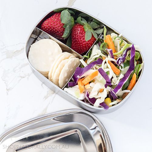 Ever Eco Stainless Steel 3 Compartment Bento Snack Box