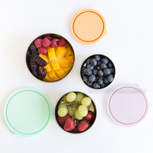 Ever Eco Stainless Steel Nesting Containers Spring Pastels 3 Pack