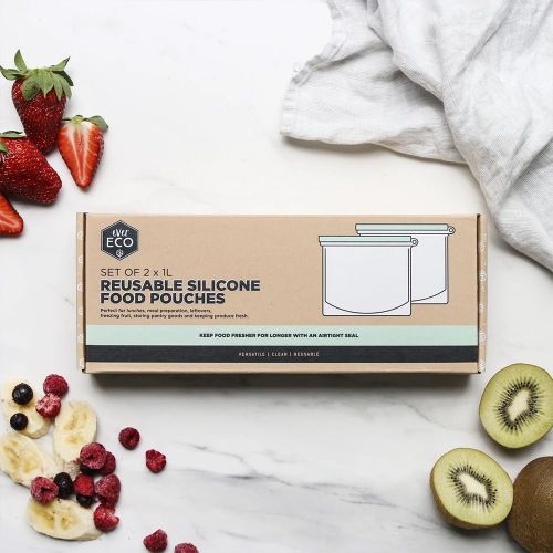 Ever Eco Silicone Food Pouch 1L 2 Pack