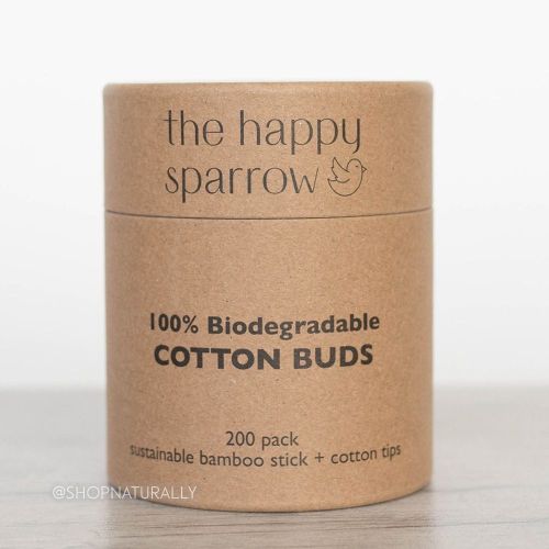 The Happy Sparrow Biodegradable Bamboo Cotton Buds 200 Pack
