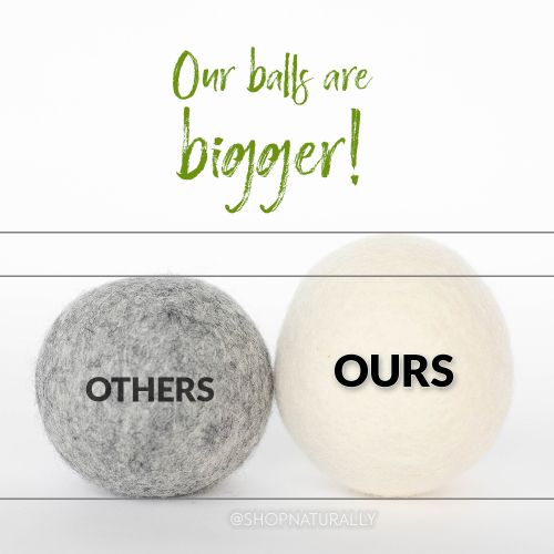 The Happy Sparrow Jumbo Wool Dryer Balls