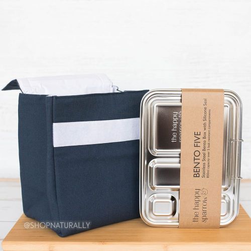 The Happy Sparrow Insulated Lunch Bag Navy