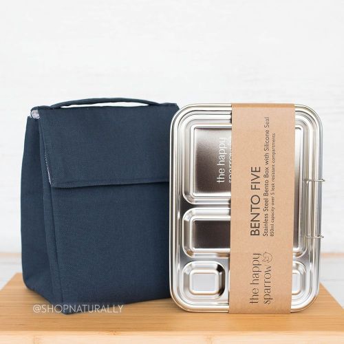 The Happy Sparrow Insulated Lunch Bag Navy