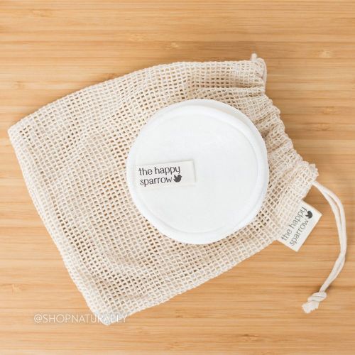 The Happy Sparrow Reusable Bamboo Makeup Remover Pads 10 Pack