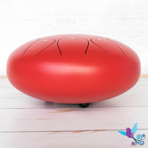 Hluru 13 Note Lotus Tongue Drum Red