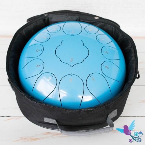 Hluru 13 Note Lotus Tongue Drum Sky Blue