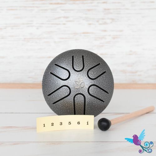 Hluru Mini Pentatonic Tongue Drum Silver