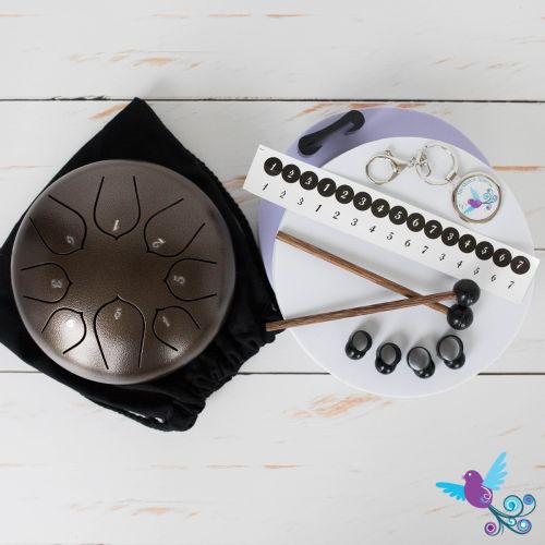 Hluru 8 Note Pentatonic Lotus Tongue Drum Bronze